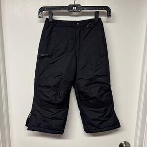Lands End Little Boys Snow Board Ski Pants Black Size 4 Waterproof Reinforced
